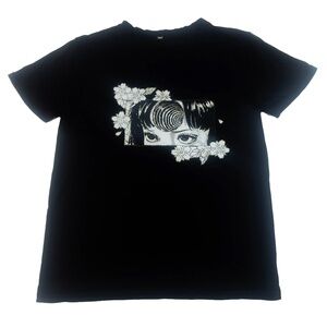 Junji Ito Tomie Horror Manga Style Stretch Graphic T-Shirt Women's Size Small